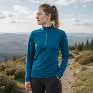 Zip-Longsleeve mit Stehkragen Blau | Arcteryx | Longsleeves