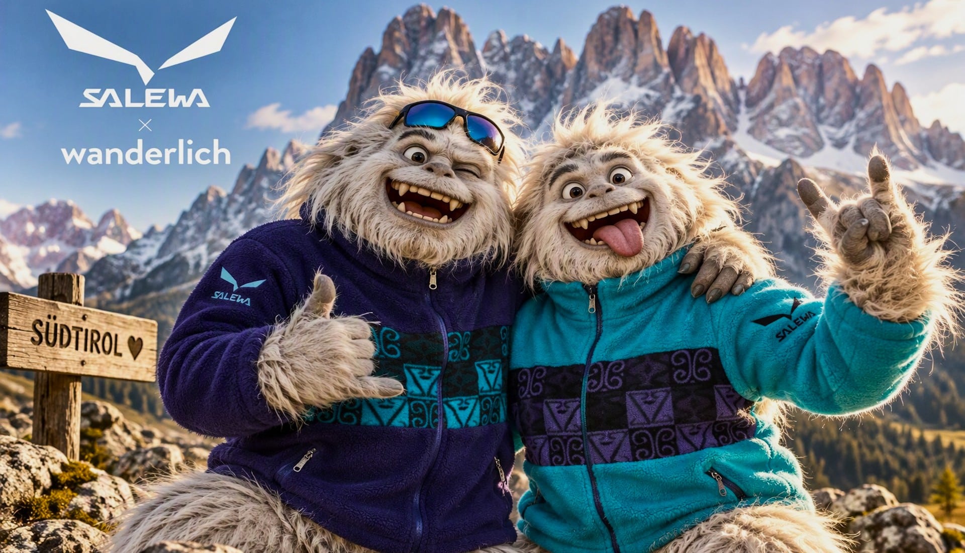 Südtiroler Yeti Bergmonster mit SALWA Pulli