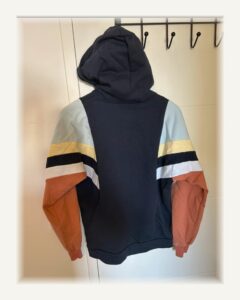 Hoodie mit Colorblock-Ärmeln Dunkelblau | Kaotiko | XL | Hoodies
