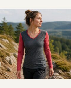 Langarmshirt V-Ausschnitt Grau | Icebreaker | longsleeves-damen