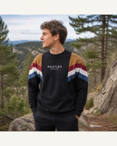 Sweatshirt Colorblock Schwarz | Kaotiko | S | hoodies-damen