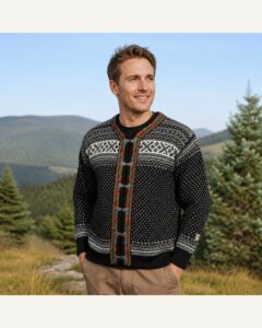 Strickjacke Norwegermuster Schwarz | Dale Of Norway | M | hoodies-damen